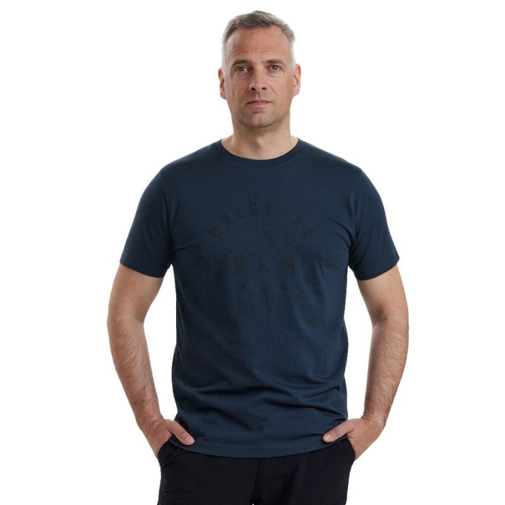 Deerhunter Dark Blue Nolan T-Shirt Front Model