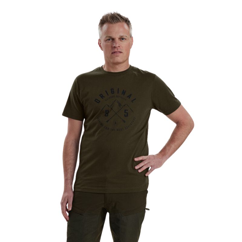 Deerhunter Deep Green Nolan T-Shirt Front Model