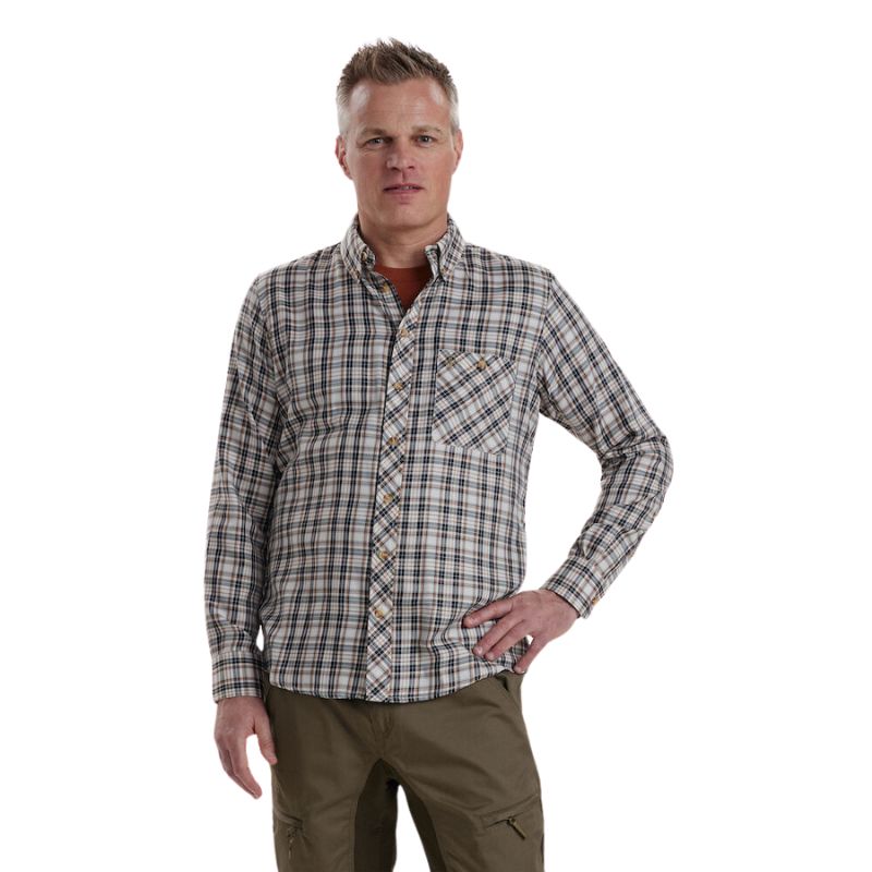 Deerhunter Jose Shirt in Blue Check Model Front