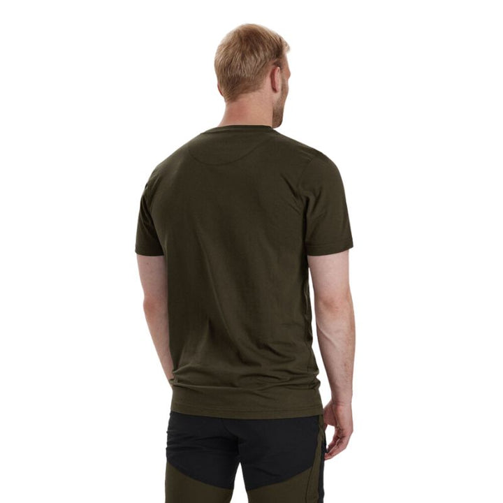 Deerhunter Logo T-Shirt in Fallen Leaf Back Model