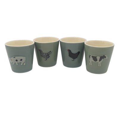 Farm Animal Egg Cups Set Of 4