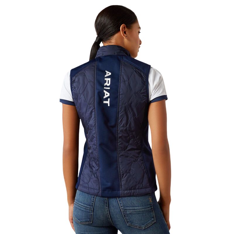 Ariat Fusion Insulated Gilet In Navy - Back