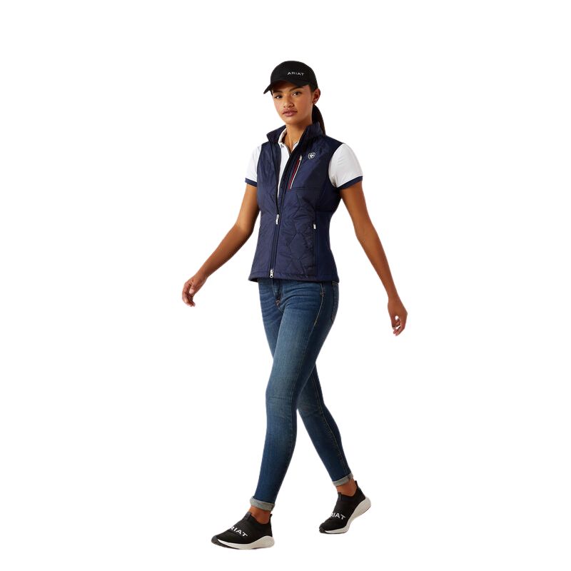 Ariat Fusion Insulated Gilet In Navy - Lifestyle