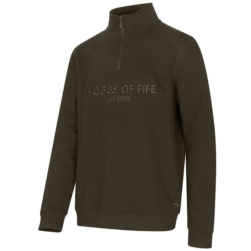 Hoggs Of Fife Galloway 1888 Plain 1/4 Zip Sweatshirt