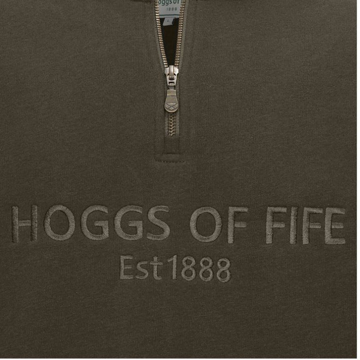 Hoggs Of Fife Galloway 1888 Plain 1/4 Zip Sweatshirt - Logo