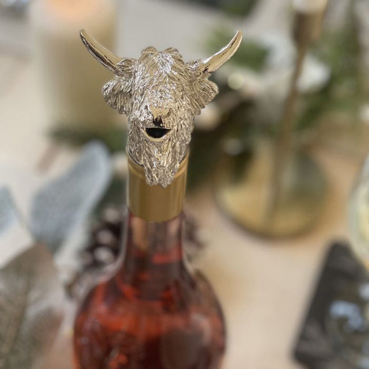 Highland Cow Bottle Pourer by The Just Slate Company Wine.jpg