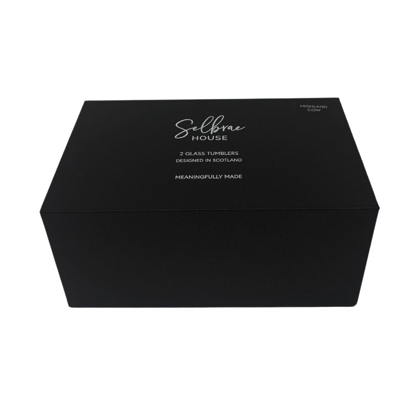 Highland Cow Pair of Tumblers Box