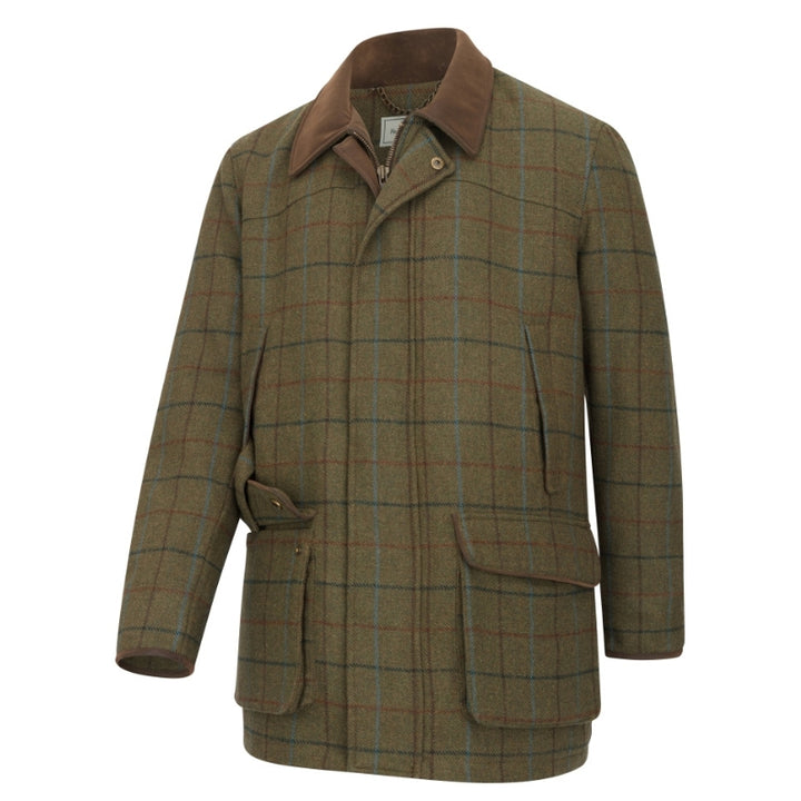 Hoggs Of Fife Men's Kingussie Technical Tweed Field Coat In Green/Blue