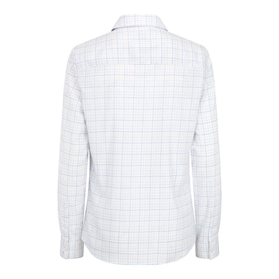 Hoggs of Fife Callie Twill Shirt In White, Pink & Blue Back