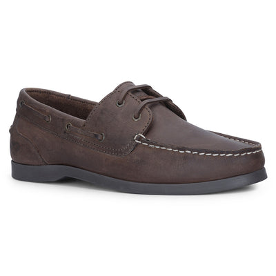 Hoggs of Fife Mull Deck Shoe in Waxy Brown