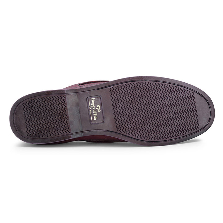 Hoggs of Fife Mull Ladies Deck Shoe in Merlot Sole