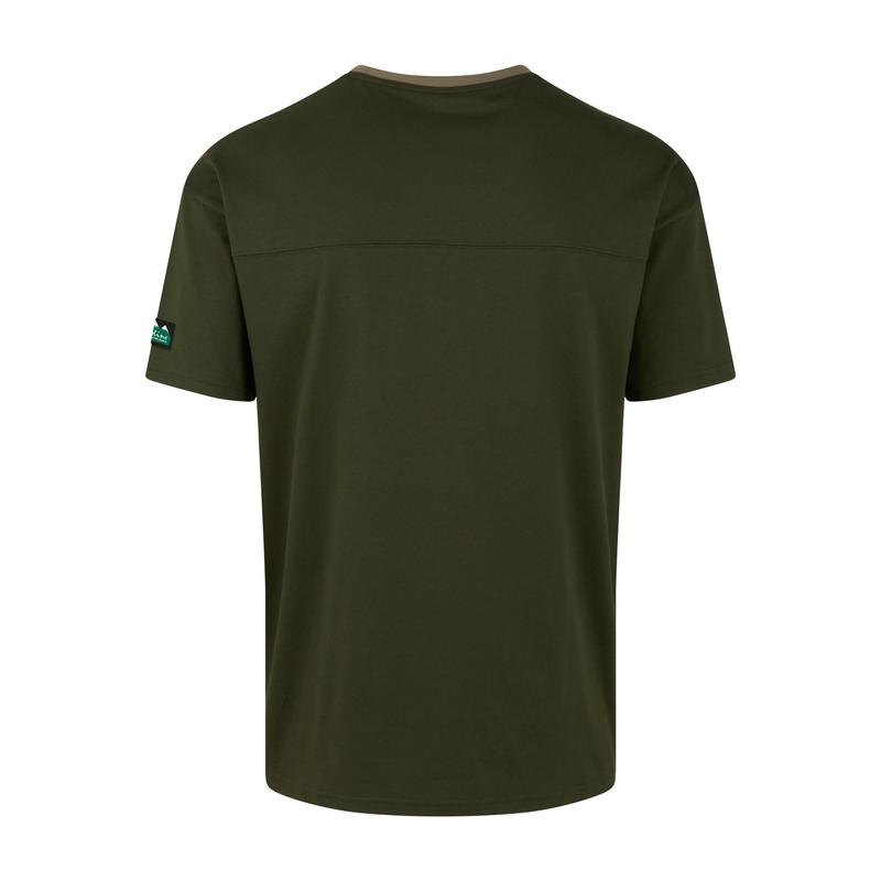 Ridgeline Unisex Hose Down T Shirt In Olive Back