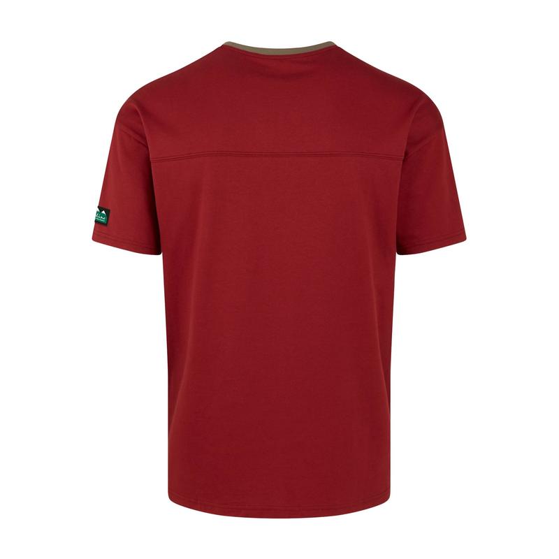 Ridgeline Unisex Hose Down T Shirt In Rhubarb Back