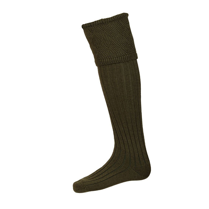 House of Cheviot Elgin Shooting Socks in Spruce