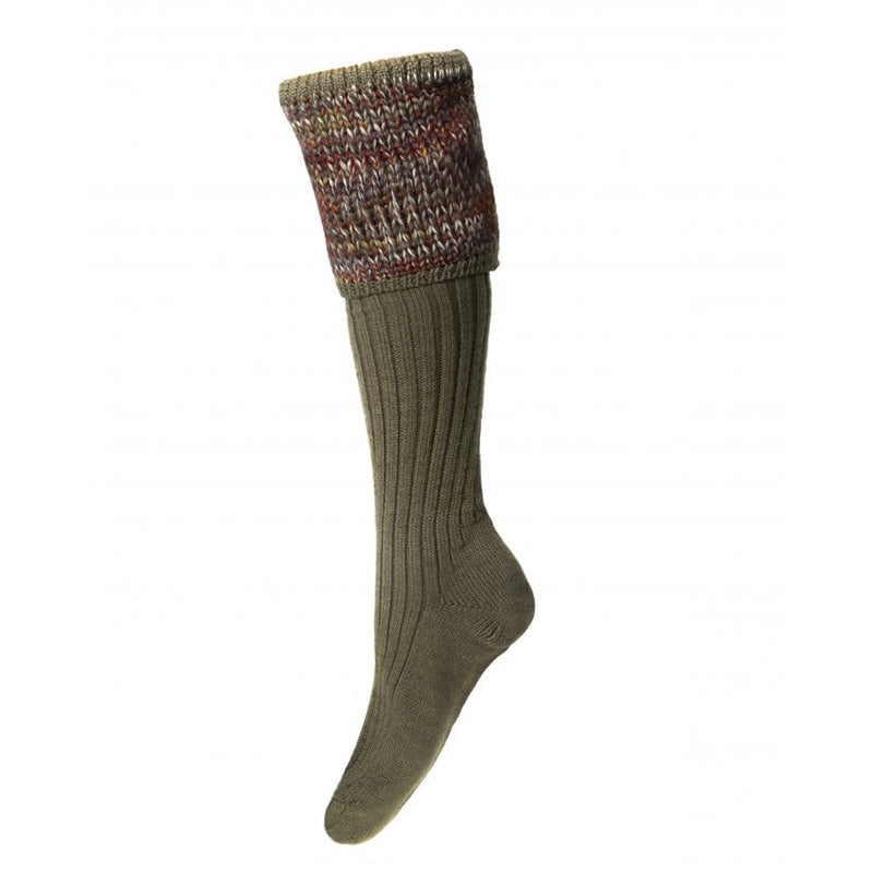 House of Cheviot Lady Katrine Shooting Socks in Dark Olive