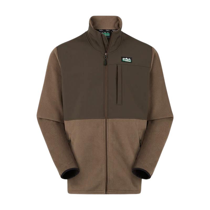 Ridgeline Mens Hybrid Fleece Jacket In Light Bark