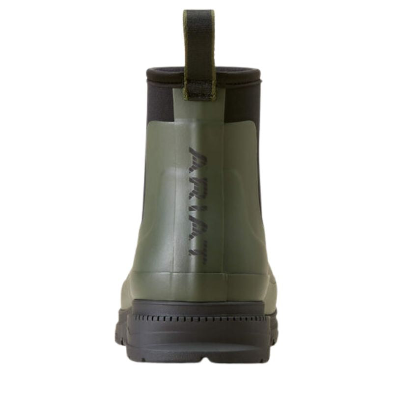 Ariat Women's Kelmarsh Shortie Rubber Boot in Dark Olive - heel