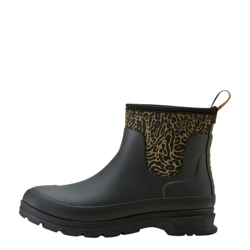 Ariat Women's Kelmarsh Shortie Rubber Boot in BLACK|OCELOT PRINT