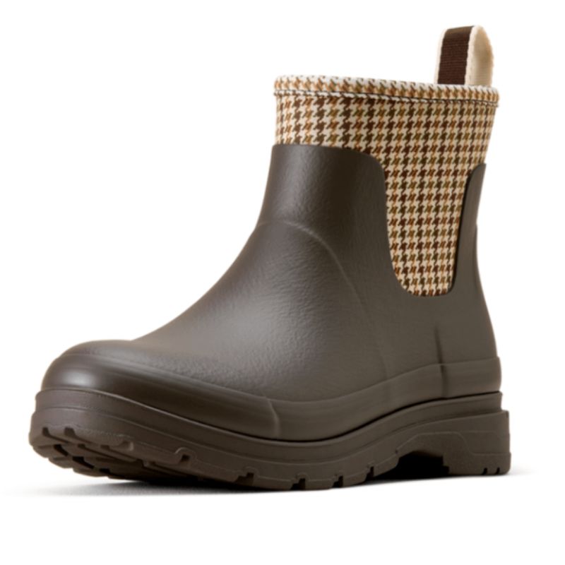 Ariat Women's Kelmarsh Shortie Rubber Boot Chocolate – Waterproof Ankle Wellies