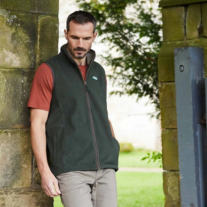 Ridgeline Mens Kodiak Gilet In Deep Forest - Lifestye