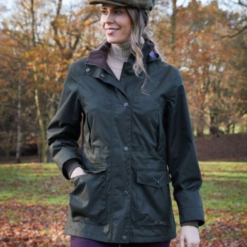 Ladies Fernley Field Coat In Hopsack Lifestyle