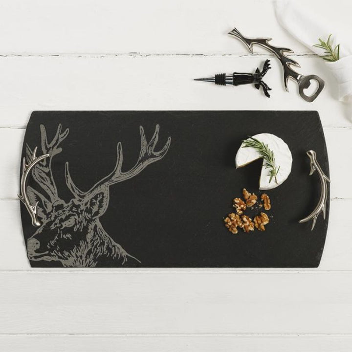 Selbrae House Large Slate Stag Serving Tray