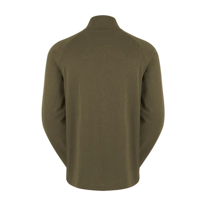 Ridgeline Men's
Baseline Pull-on Zip Top In Olive - Rear