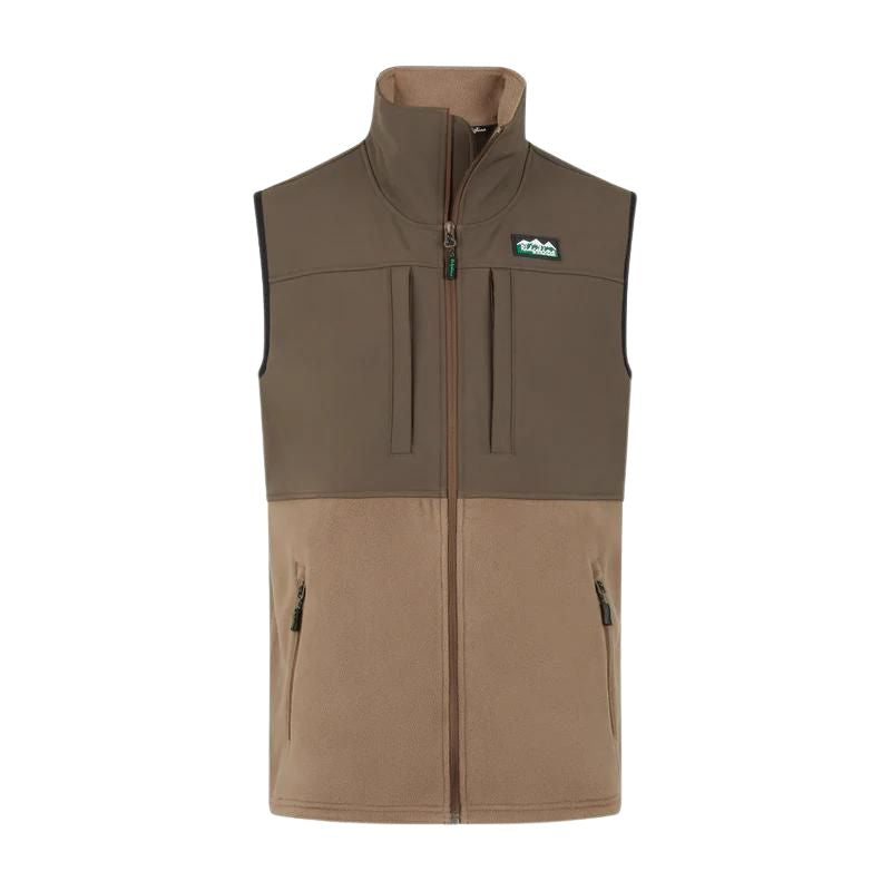 Ridgeline Mens Fleece Vest In Light Bark