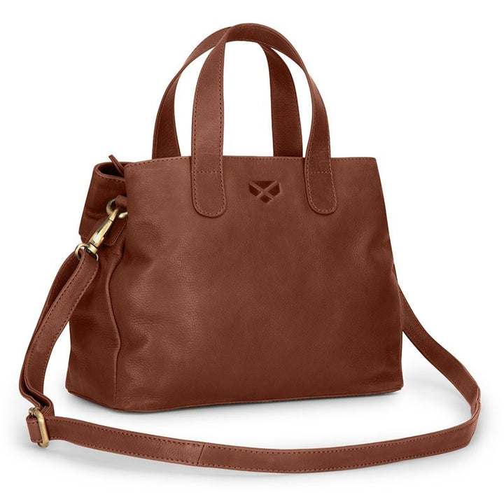 Monarch Leather Handbag In Whiskey