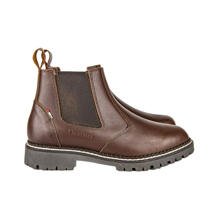 Omnio Leather Chelsea Boots in Chestnut Brown