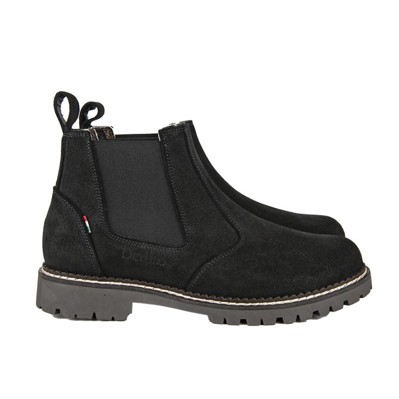 Omnio Chelsea Boots in Black Suede Side