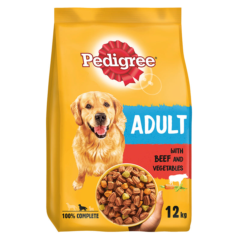 Pedigree Adult Dry Dog Food Beef & Vegetable 12kg