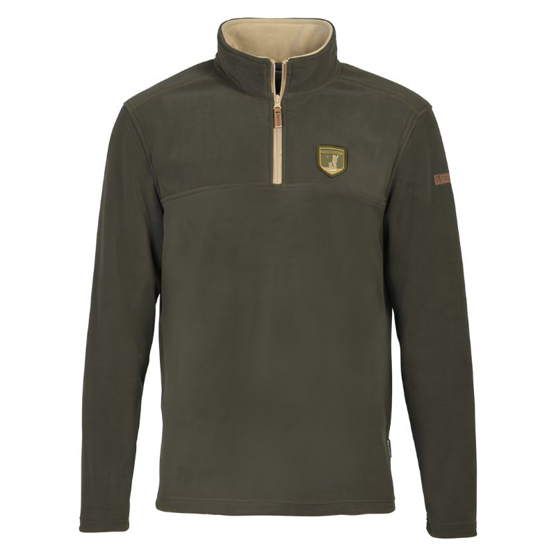 Percussion Fleece PoloShirt Husky In Khaki