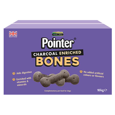 Pointer Charcoal Bones Dog Treats - 10kg