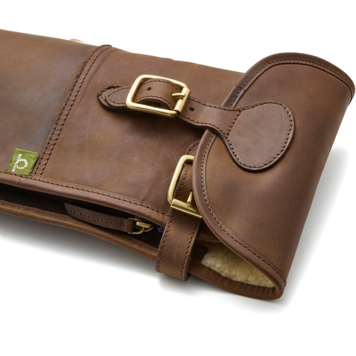 Premium Antique Oiled Leather Zip Gun Slip Close