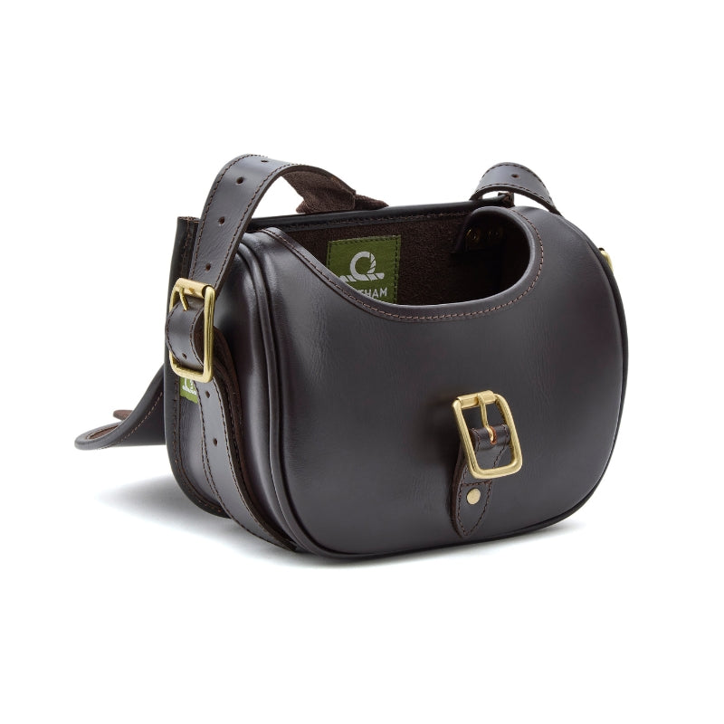 Premium Pull Up Leather Cartridge Bag Open