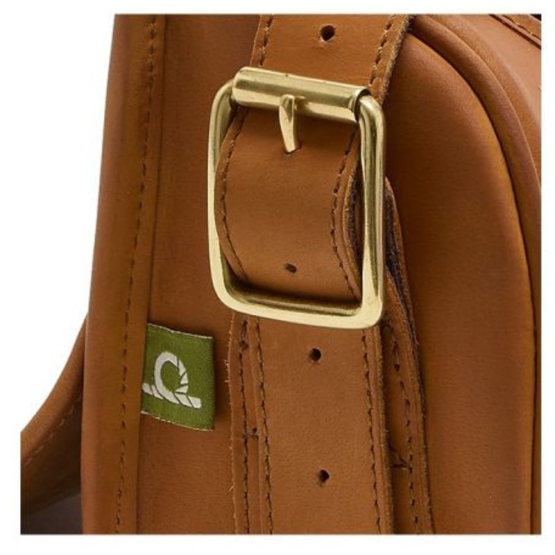 Premium Antique Oiled Leather Cartridge Bag - Buckle