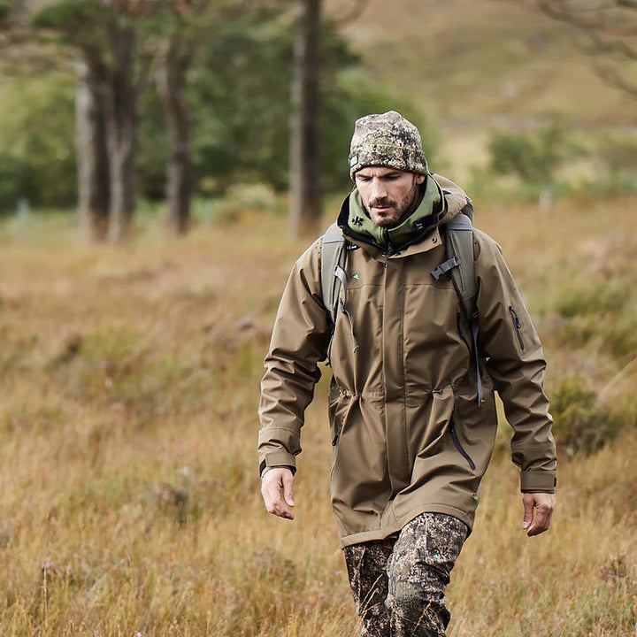 Ridgeline Evolution Dynamic Jacket in Heather Brown Use