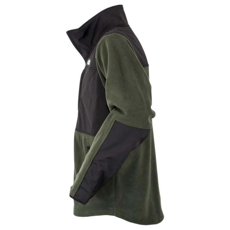 Ridgeline Mens Hybrid Fleece Jacket In Olive & Black