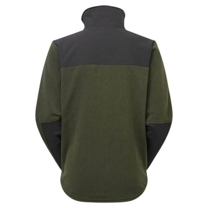 Ridgeline Mens Hybrid Fleece Jacket In Olive - Back