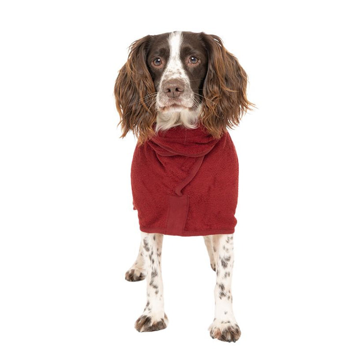 Ruff & Tumble Classic Dog Drying Coat Rosehip Front