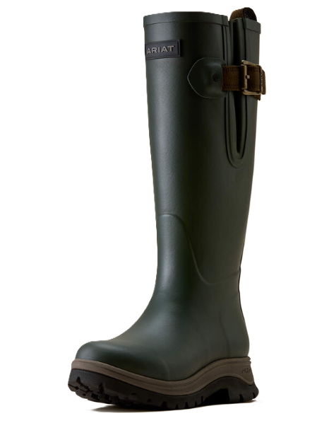 Ariat Women's Woodstock Rubber Wellington Boot In Olive Night