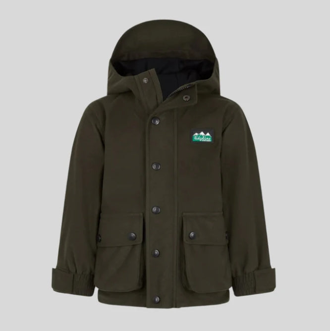 Ridgeline Kids Spiker Jacket Deep Forest – Waterproof Country Coat - 4 Years