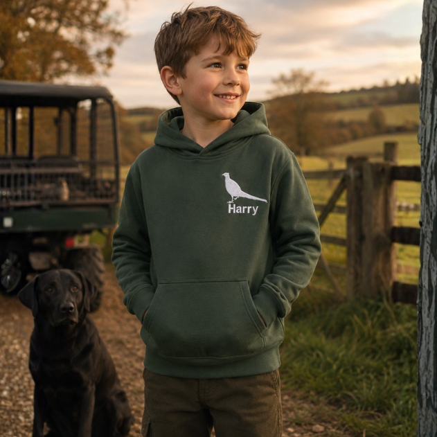 The CG Personalised Kids Game Farm Hoodies Range