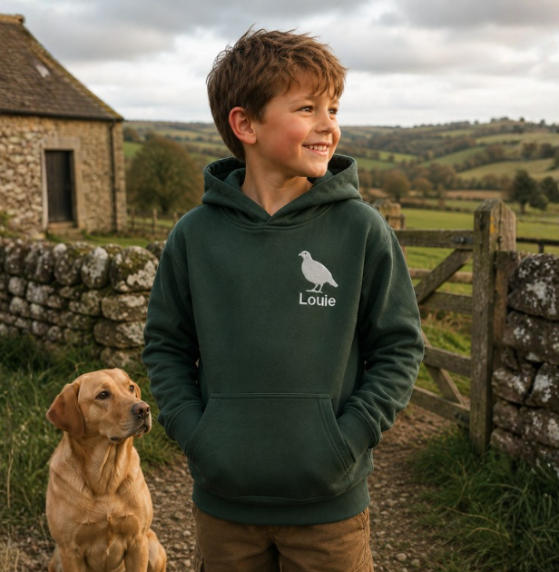 The CG Personalised Kids Game Farm Hoodies Range