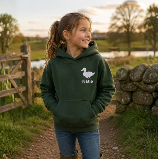 The CG Personalised Kids Game Farm Hoodies Range