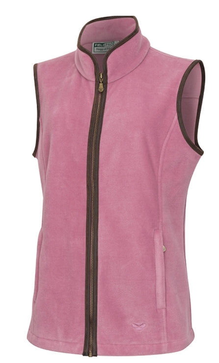 Hoggs Of Fife Stenton Ladies Fleece Gilet In Dusky Pink