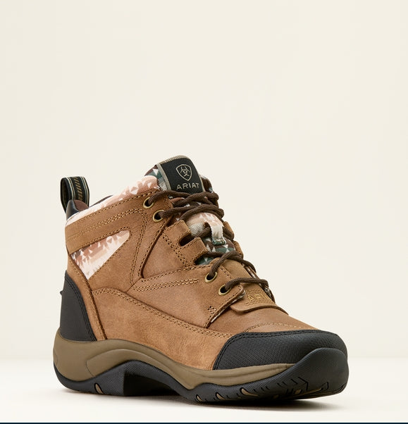Ariat Women's Terrain Boots In DARK TAN/NATURAL SouthWest Print