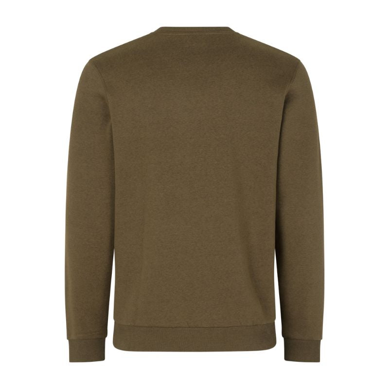 Seeland Pulse Sweatshirt Dark Olive Melange Back