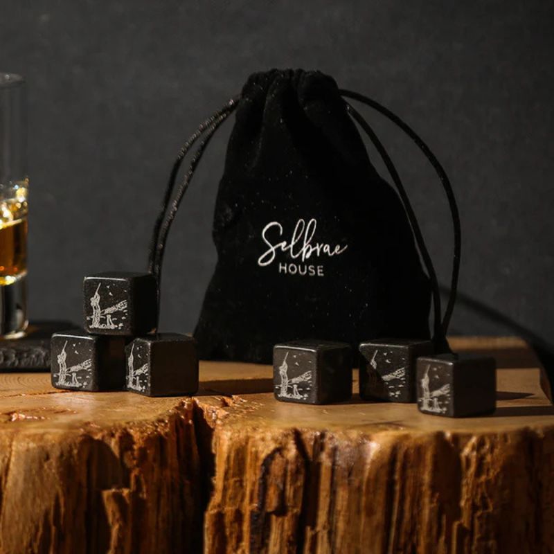 Selbrae House Shooting Whisky Stones - Set of 6. Lifestyle